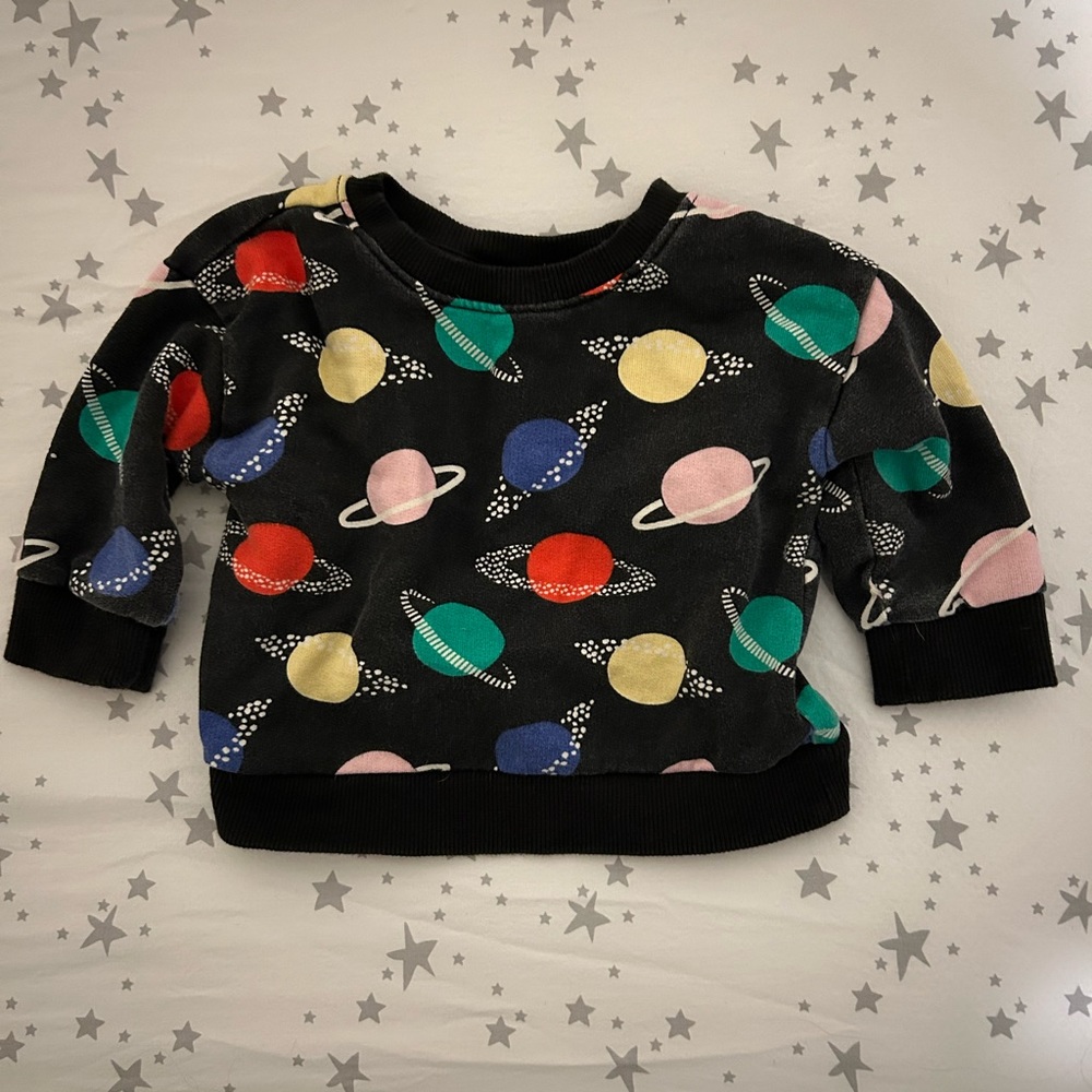 Hanna Andersson planets sweatshirt 3-6 months